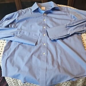 Brooks Brothers 346 Men's Blue Dress Shirt